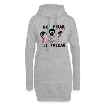 Halloween mit Humor - Hoodie-Kleid - Grau meliert - Vorne