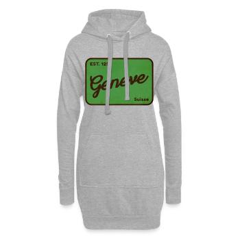 Genève Suisse Schild – Vintage Swiss Design - Hoodie-Kleid - Grau meliert - Vorne