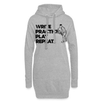 Citation de saxophone de motivation - Sweat-shirt à capuche long Femme - gris chiné - Devant