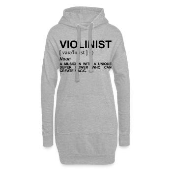 Violinist Definition - Hoodie-Kleid - Grau meliert - Vorne