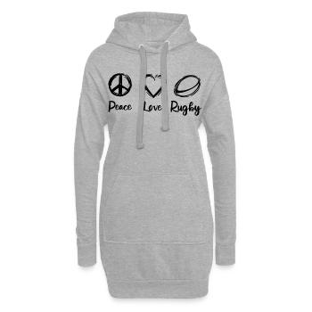 Motivation pour les joueurs de rugby - Sweat-shirt à capuche long Femme - gris chiné - Devant