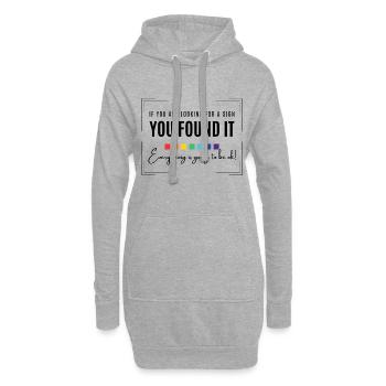 Auf ein Zeichen warten alles wird gut inspirierend - Hoodie-Kleid - Grau meliert - Vorne