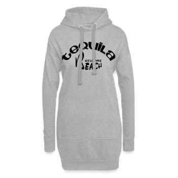 Bienvenue Strandbogen - Sweat-shirt à capuche long Femme - gris chiné - Devant