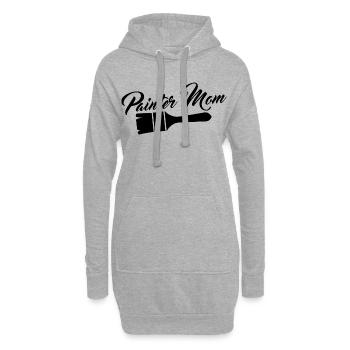 Malerin Mama - Hoodie-Kleid - Grau meliert - Vorne