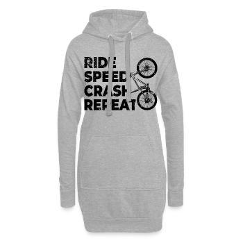Drôle de dicton de vélo de montagne - Sweat-shirt à capuche long Femme - gris chiné - Devant