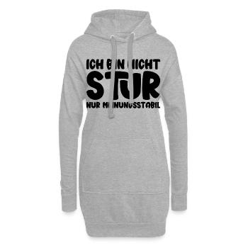 Ich bin nicht stur nur meinungsstabil - Hoodie-Kleid - Grau meliert - Vorne