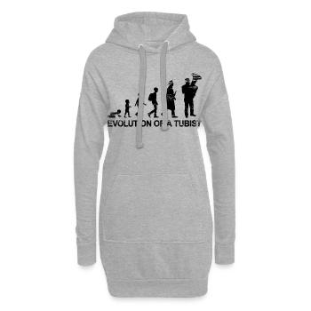 Evolution Of A Tubist - Hoodie-Kleid - Grau meliert - Vorne