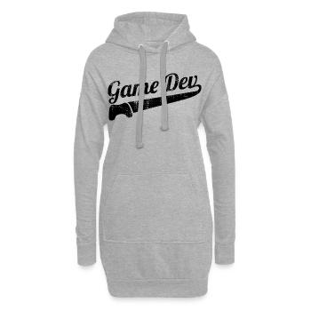Game Development Saying - Hoodie Dress - heather grey - Front