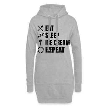 Amateurs de crème glacée - Sweat-shirt à capuche long Femme - gris chiné - Devant