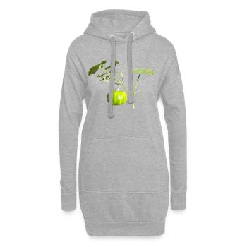 Citrouille - Sweat-shirt à capuche long Femme - gris chiné - Devant