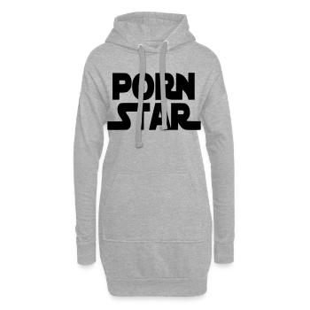 Nur für die echten Pornostars. Humor* - Hoodie-Kleid - Grau meliert - Vorne