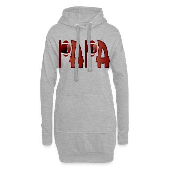 PAPA AMERICAN FOOTBALL VATER - Hoodie-Kleid - Grau meliert - Vorne