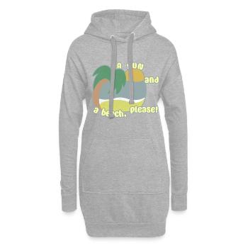 Sun and Beach - Hoodie Dress - heather grey - Front