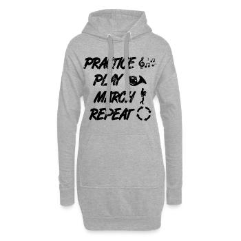 Waldhornist Routine - Hoodie-Kleid - Grau meliert - Vorne