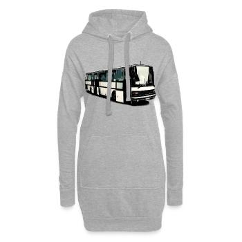Setra Bus Setra S215 UL mit offenen Türen - Hoodie-Kleid - Grau meliert - Vorne