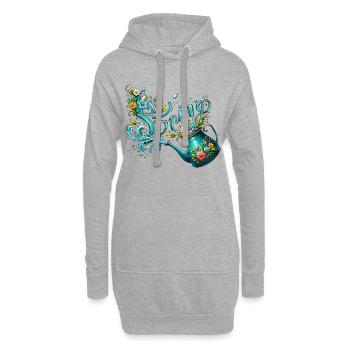 L’arrosage printanier peut lui permettre de faire pousser des fleurs printanières - Sweat-shirt à capuche long Femme - gris chiné - Devant