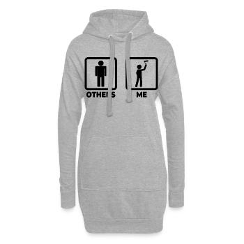 Peintre et décorateur - Sweat-shirt à capuche long Femme - gris chiné - Devant