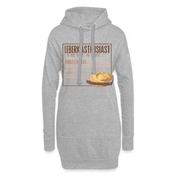 Österreichisch Bayrisch Leberkas Enthusiast - Hoodie-Kleid - Grau meliert - Vorne