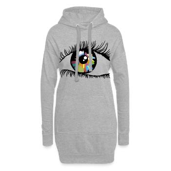 Iris - Hoodie-Kleid - Grau meliert - Vorne