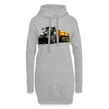 Deutz mit Anhänger Kipper - Hoodie-Kleid - Grau meliert - Vorne