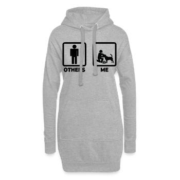 Ich als Tierarzt - Hoodie-Kleid - Grau meliert - Vorne