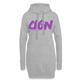 CLGN | Kurzform Köln - Hoodie-Kleid - Grau meliert - Vorne
