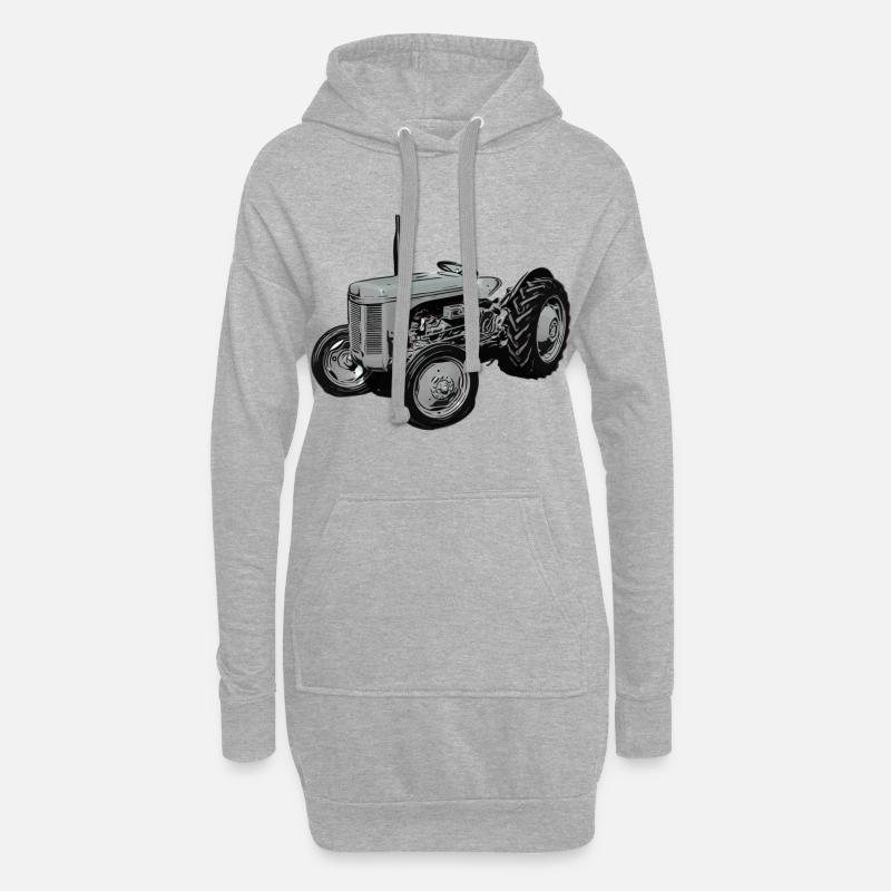 Alter Fergie TE20 Traktor - Hoodie-Kleid - Grau meliert