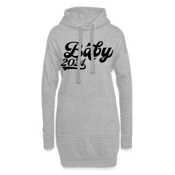 Baby 2024 - Hoodie-Kleid - Grau meliert - Vorne