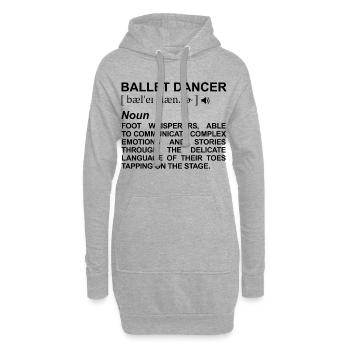 Signification de la danseuse de ballet - Sweat-shirt à capuche long Femme - gris chiné - Devant