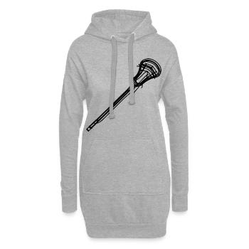 Croquis de bâton de crosse - Sweat-shirt à capuche long Femme - gris chiné - Devant