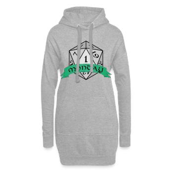 Monday Dice Emblem - Hoodie Dress - heather grey - Front
