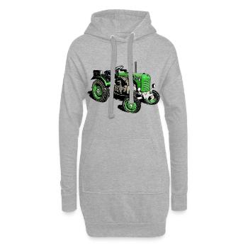 Traktor Steyr Typ 80 - Hoodie-Kleid - Grau meliert - Vorne
