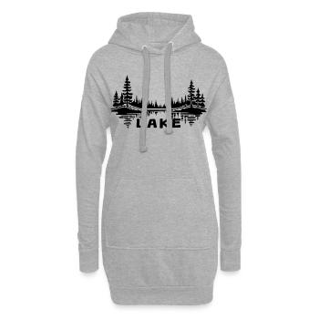 See-Reflexion [Schwarz] - Hoodie-Kleid - Grau meliert - Vorne