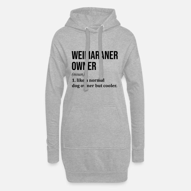 Weimaraner - Hoodie-Kleid - Grau meliert