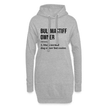 Bullmastiff Bullmastiff Bullmastiff - Sweat-shirt à capuche long Femme - gris chiné - Devant