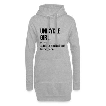 Einrad - Hoodie-Kleid - Grau meliert - Vorne