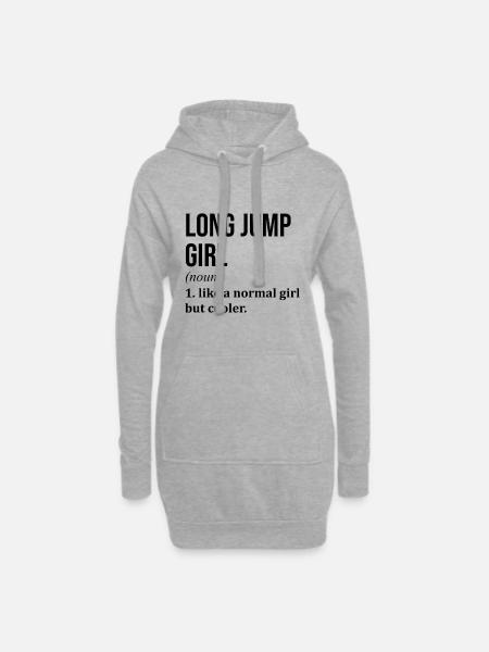 Weitsprung Weitsprung Weitsprung - Hoodie-Kleid - Grau meliert