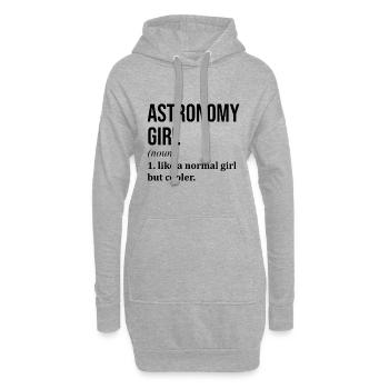 astronomie - Sweat-shirt à capuche long Femme - gris chiné - Devant