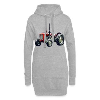 Alter M F 35 Traktor - Hoodie-Kleid - Grau meliert - Vorne