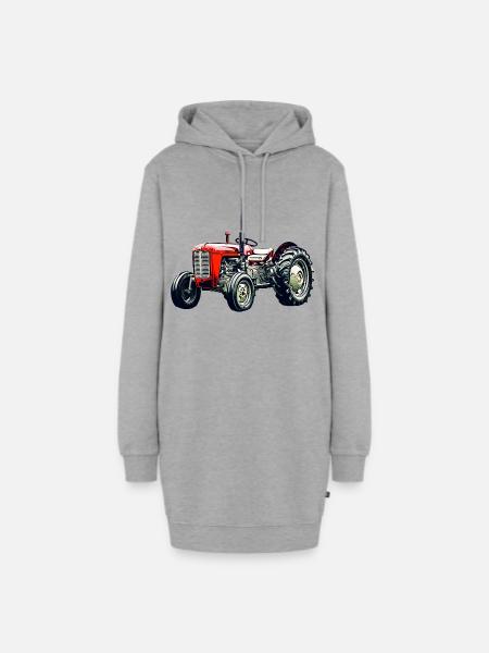Alter M F 35 Traktor - Hoodie-Kleid - Grau meliert