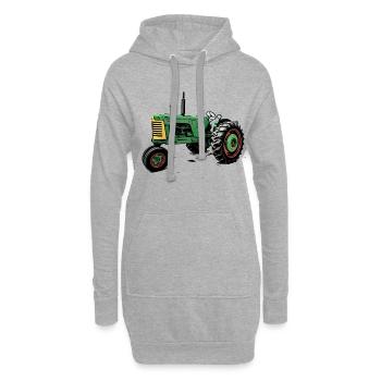 Tracteur Oliver 88 - Sweat-shirt à capuche long Femme - gris chiné - Devant