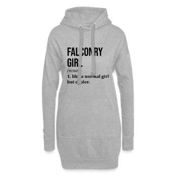 Falknerei - Hoodie-Kleid - Grau meliert - Vorne