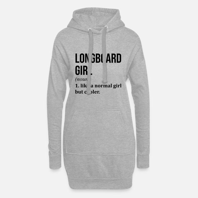 Longboard - Hoodie-Kleid - Grau meliert