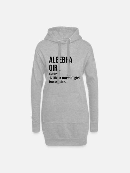 Algebra Algebra Algebra - Hoodie Dress - heather grey