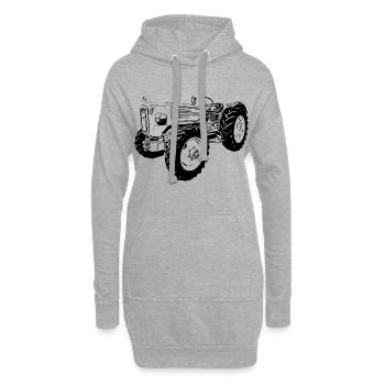 Ackerdiesel Allrad Traktor 4N2 - Hoodie-Kleid - Grau meliert - Vorne