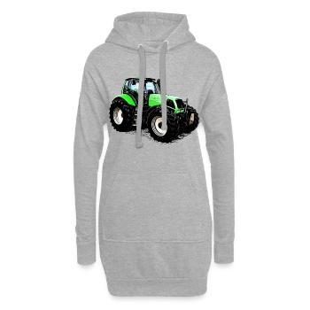 Fahr den Deutz Traktor 230 MK3 - Hoodie-Kleid - Grau meliert - Vorne