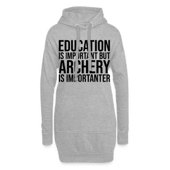 Bogenschießen - Hoodie-Kleid - Grau meliert - Vorne
