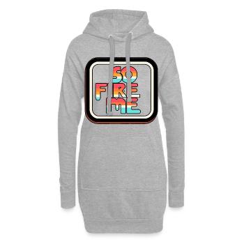 So Fire Me 14 - Hoodie-Kleid - Grau meliert - Vorne