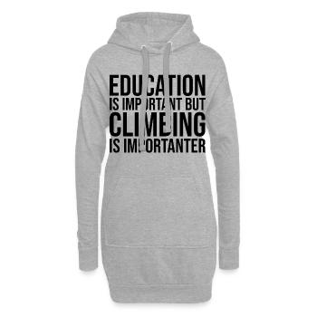 escalade - Sweat-shirt à capuche long Femme - gris chiné - Devant