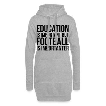 Fußball Fußball Fußball - Hoodie-Kleid - Grau meliert - Vorne